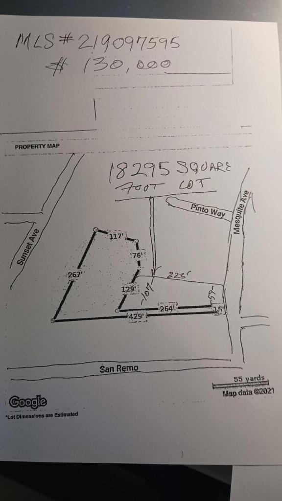 18295 Sf Lot On Mesquite Avenue