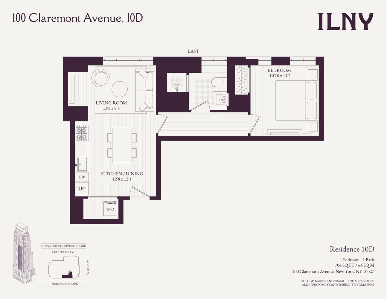 100 CLAREMONT Avenue 10D