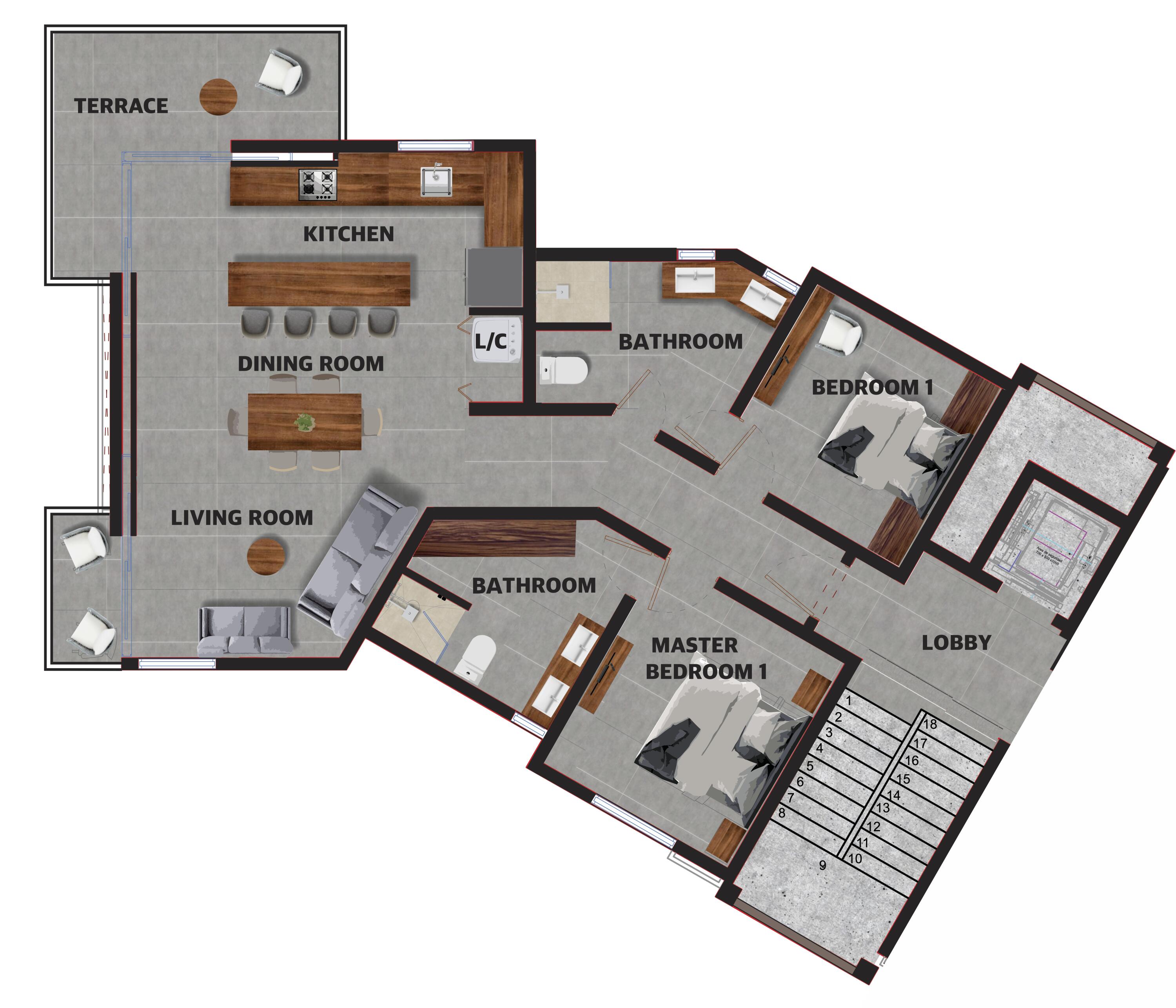 Cabo 1, Montigny Tower