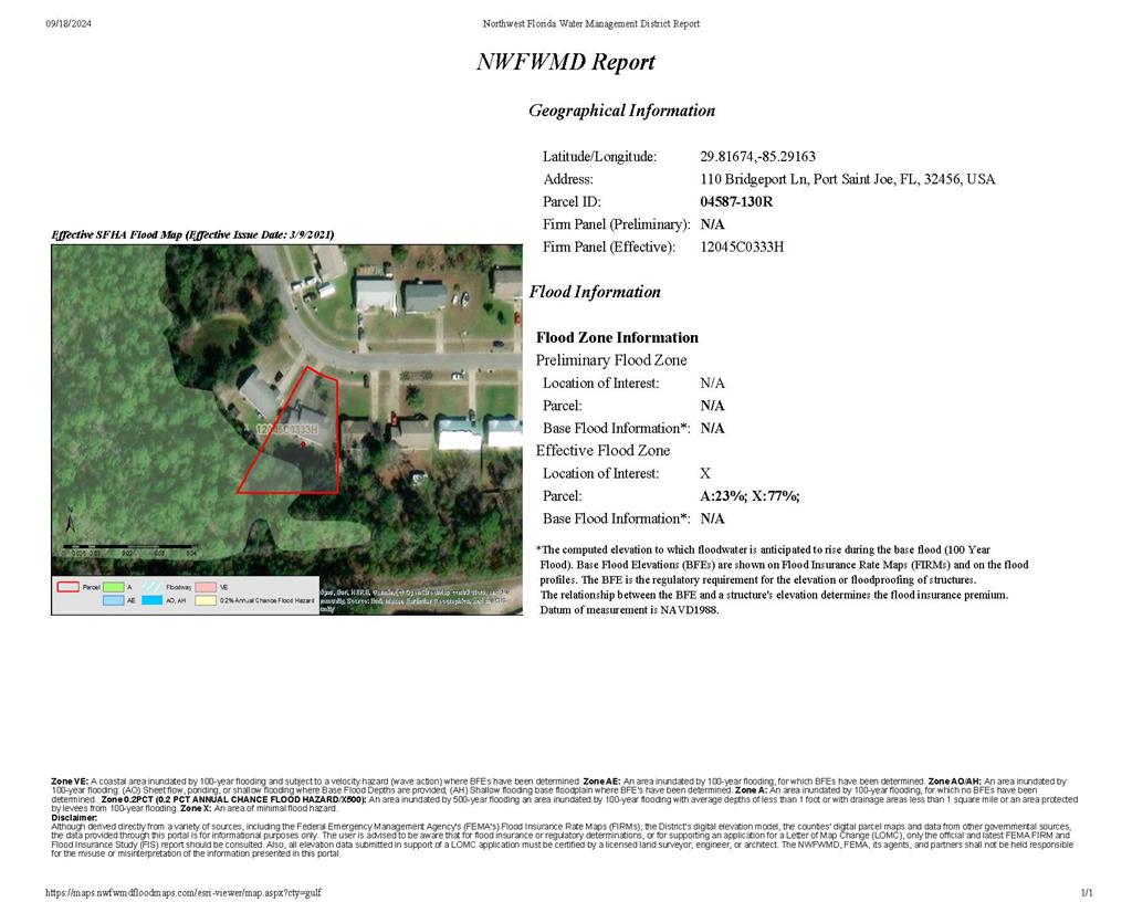 110 Bridgeport Ln, Port St. Joe 32456