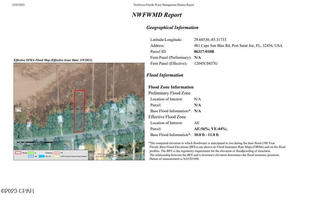 B Cape San Blas Road