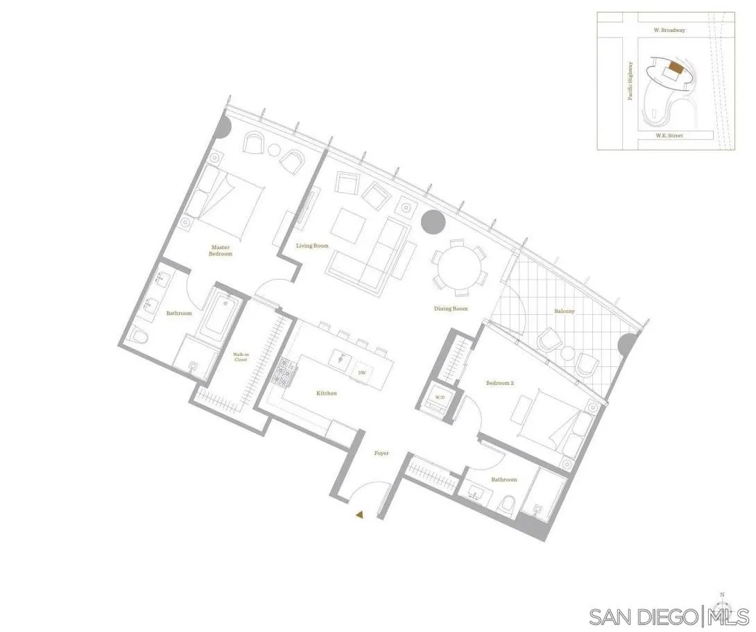 888 W E Street Unit 2206