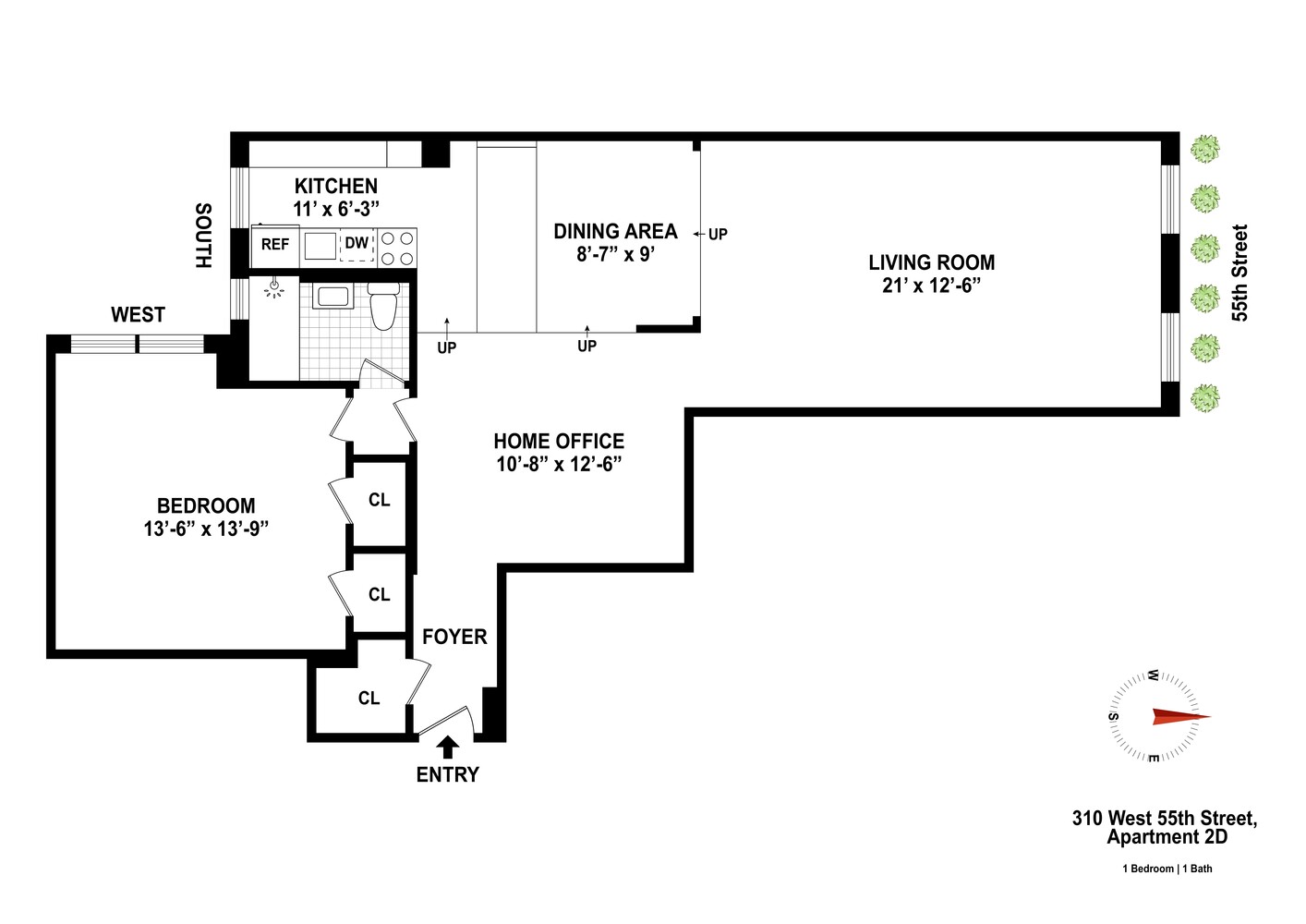 310 W 55TH Street 2D