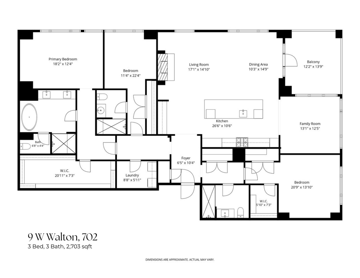 9 W Walton Street Unit: 702