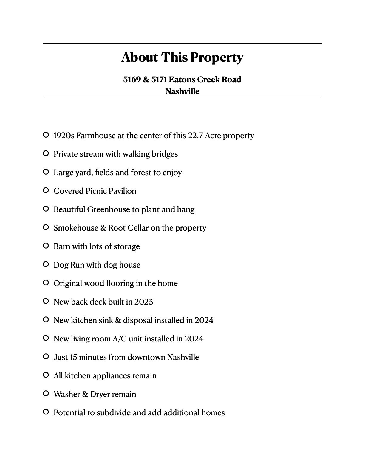 5169 Eatons Creek Rd