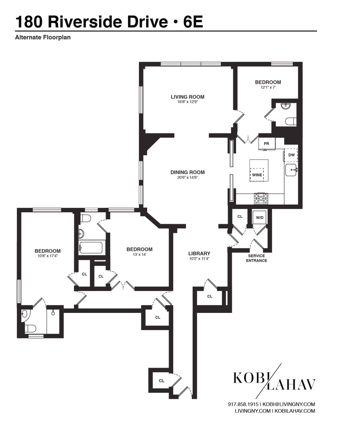 180 Riverside Drive 6E