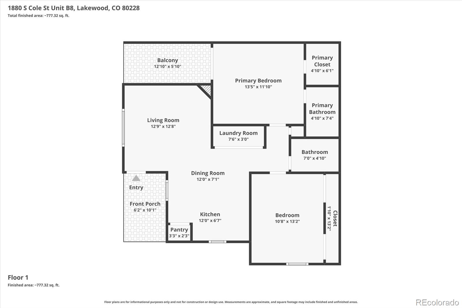 1880 S Cole Street Unit: B8
