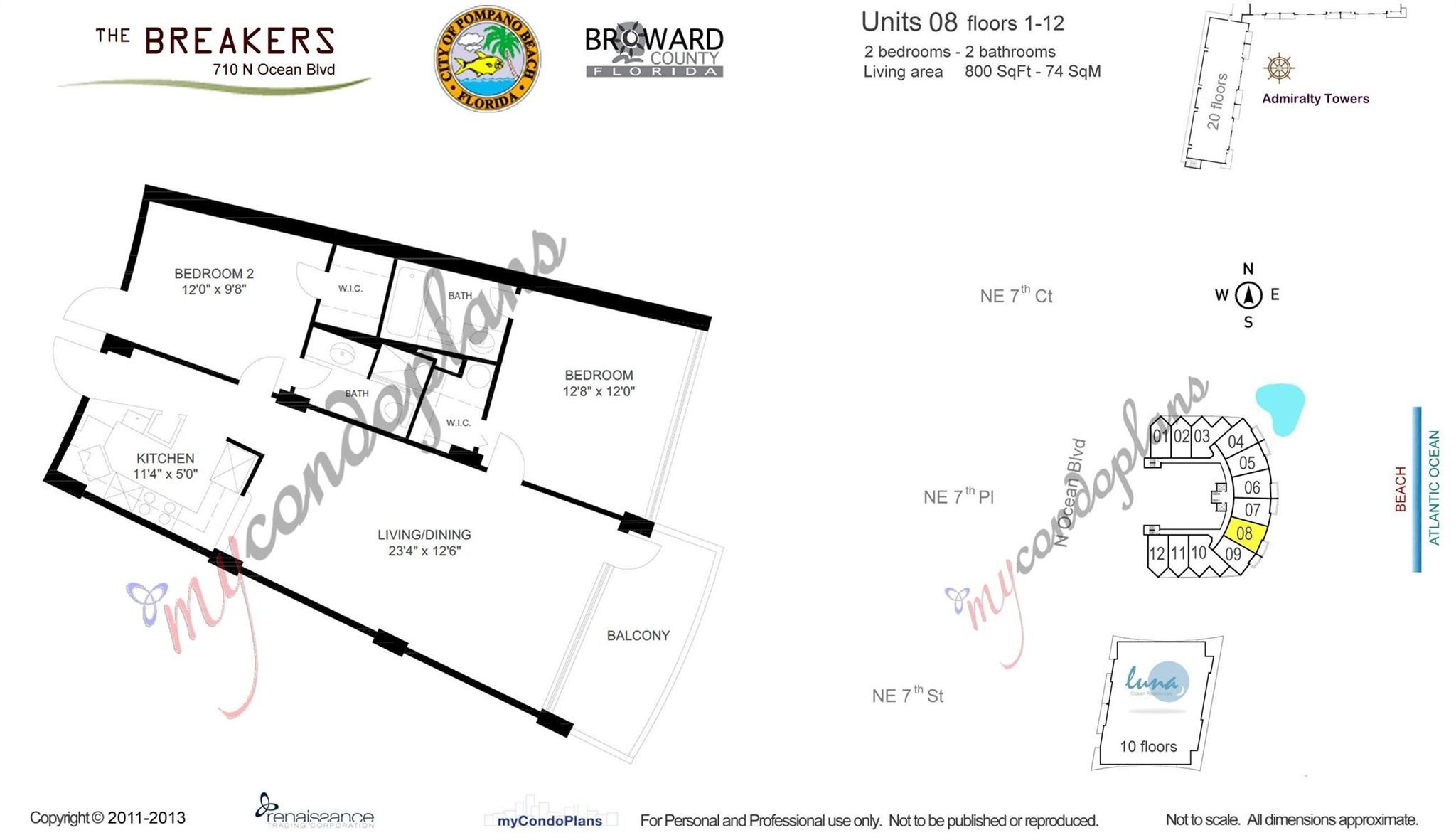 710 N Ocean Blvd Unit: 708