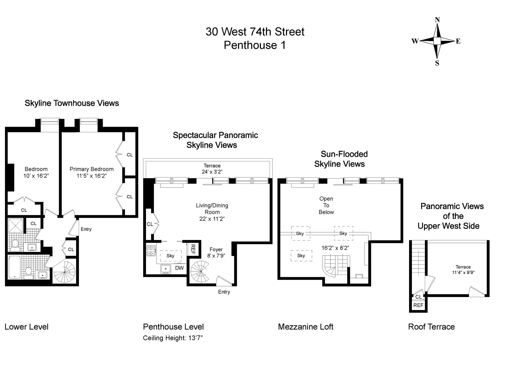30 W 74TH Street PH1