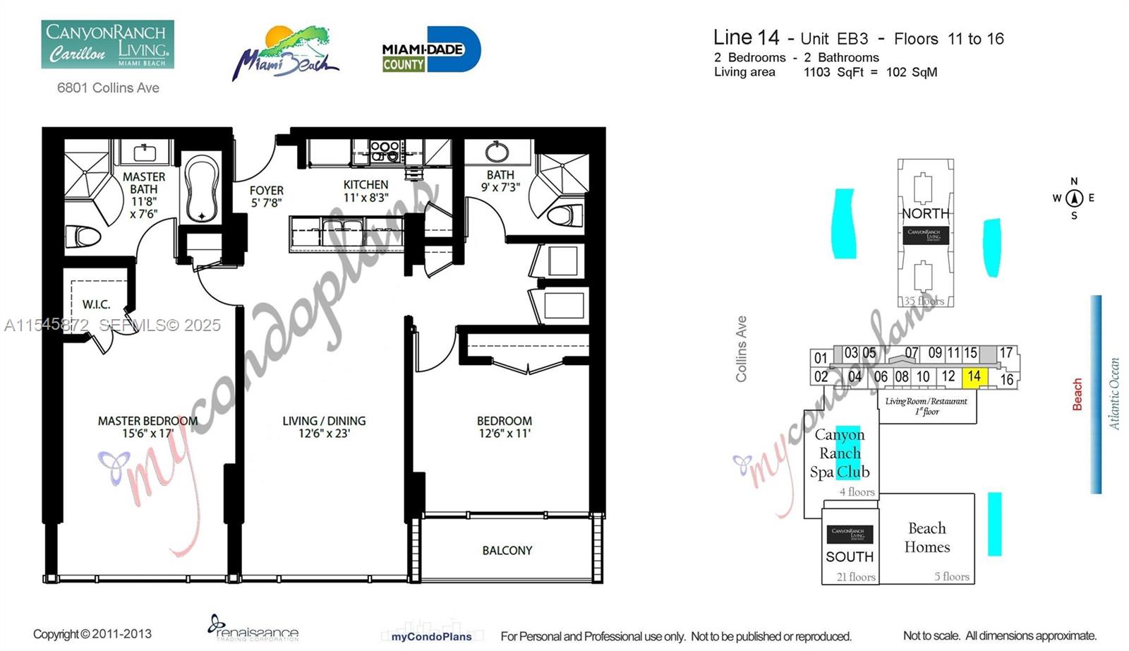 6801 Collins Ave Unit: 1210 /1206