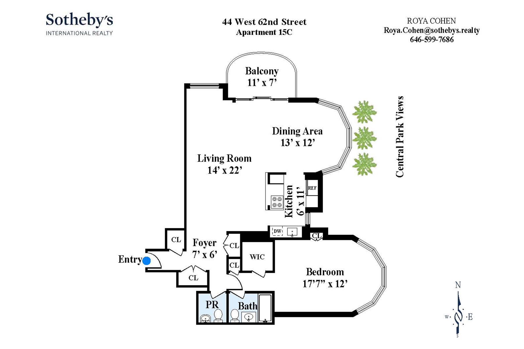 44 W 62nd Street 15C