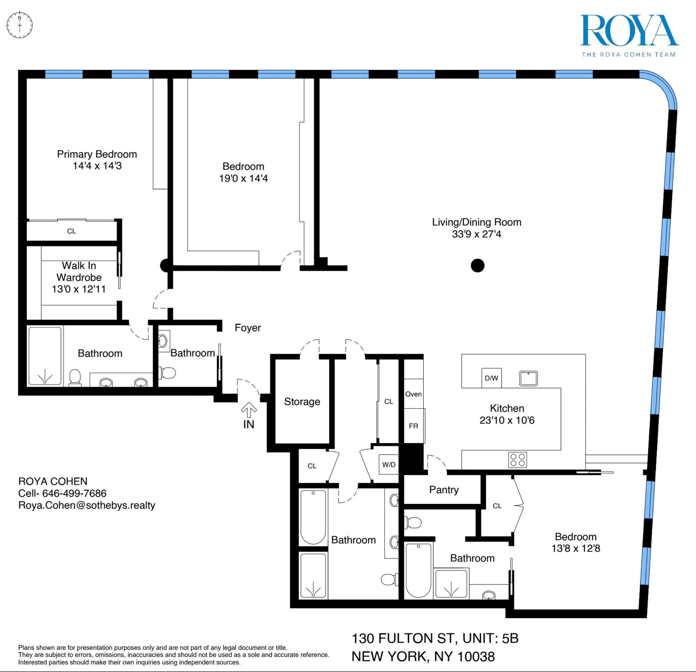 130 Fulton Street 5B floor plan