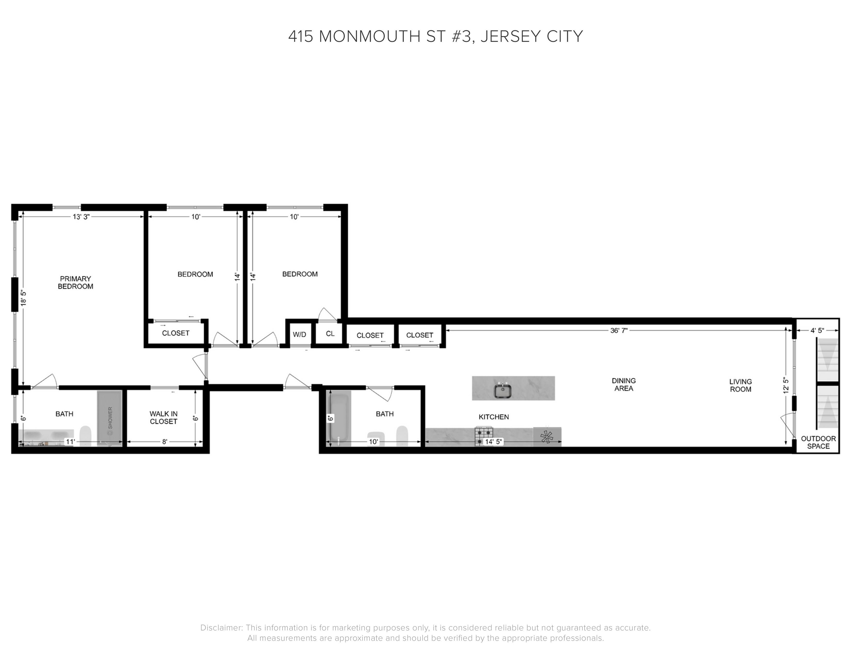 415 MONMOUTH ST Unit: 3