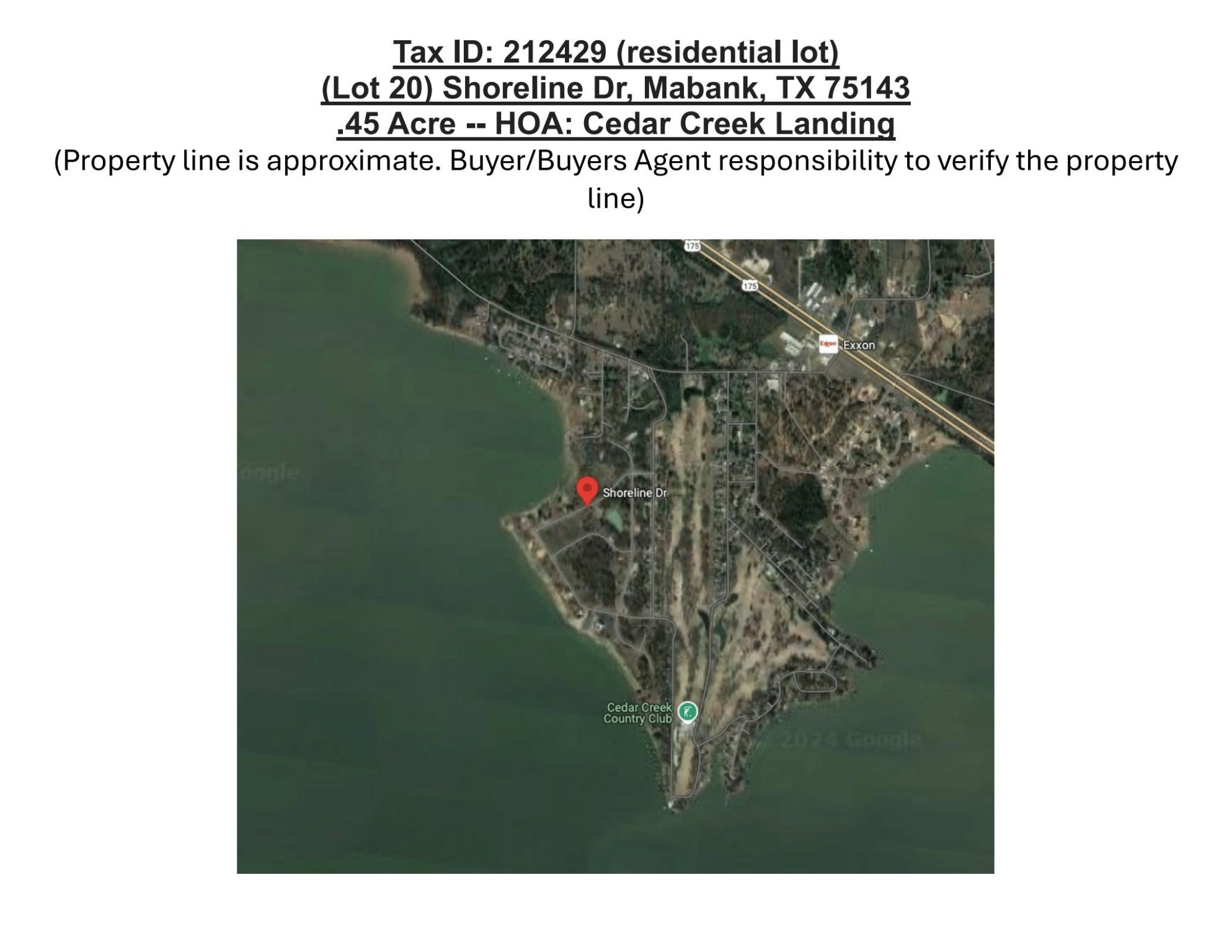 Lot 20 Shore Line Drive