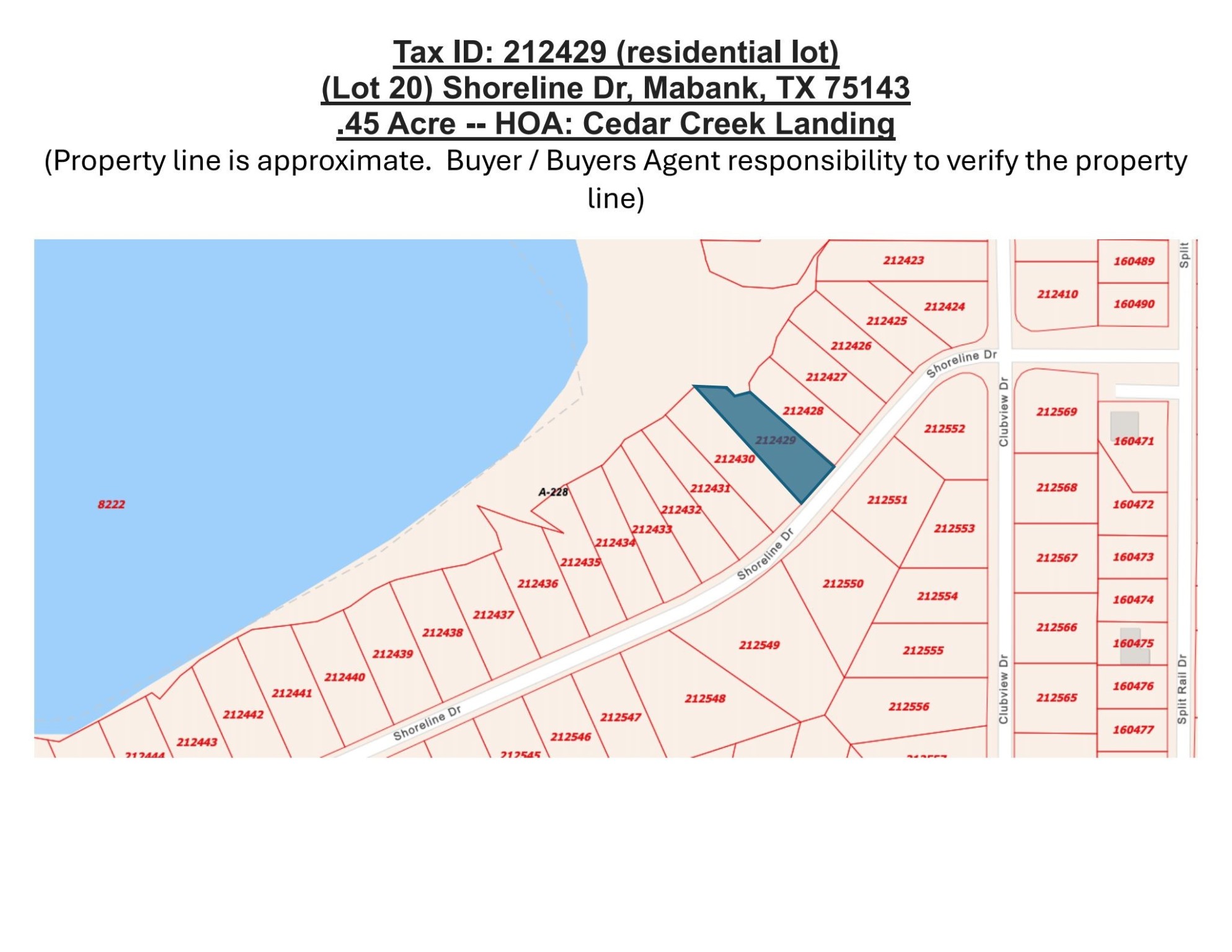 Lot 20 Shore Line Drive