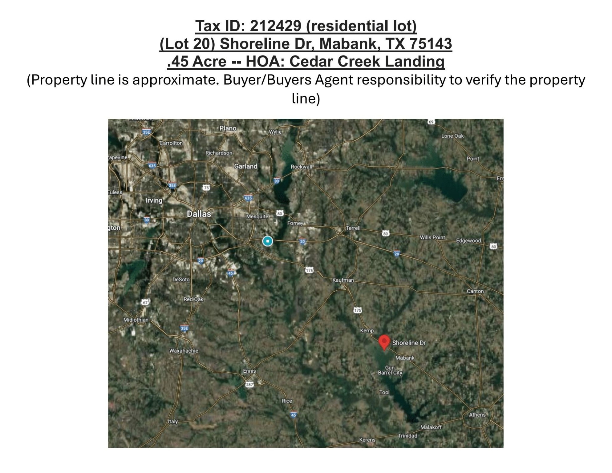 Lot 20 Shore Line Drive