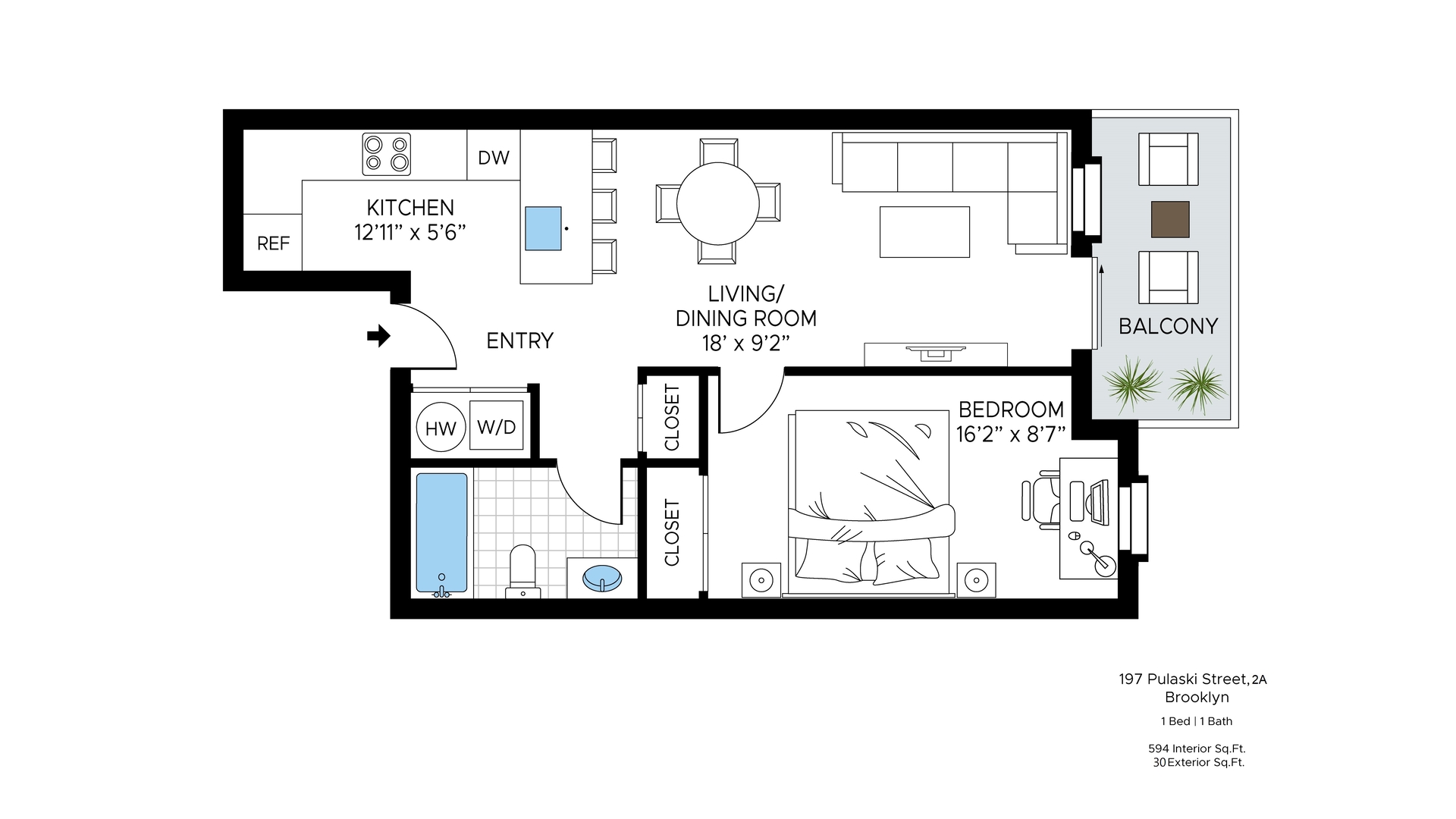 197 PULASKI Street 2A