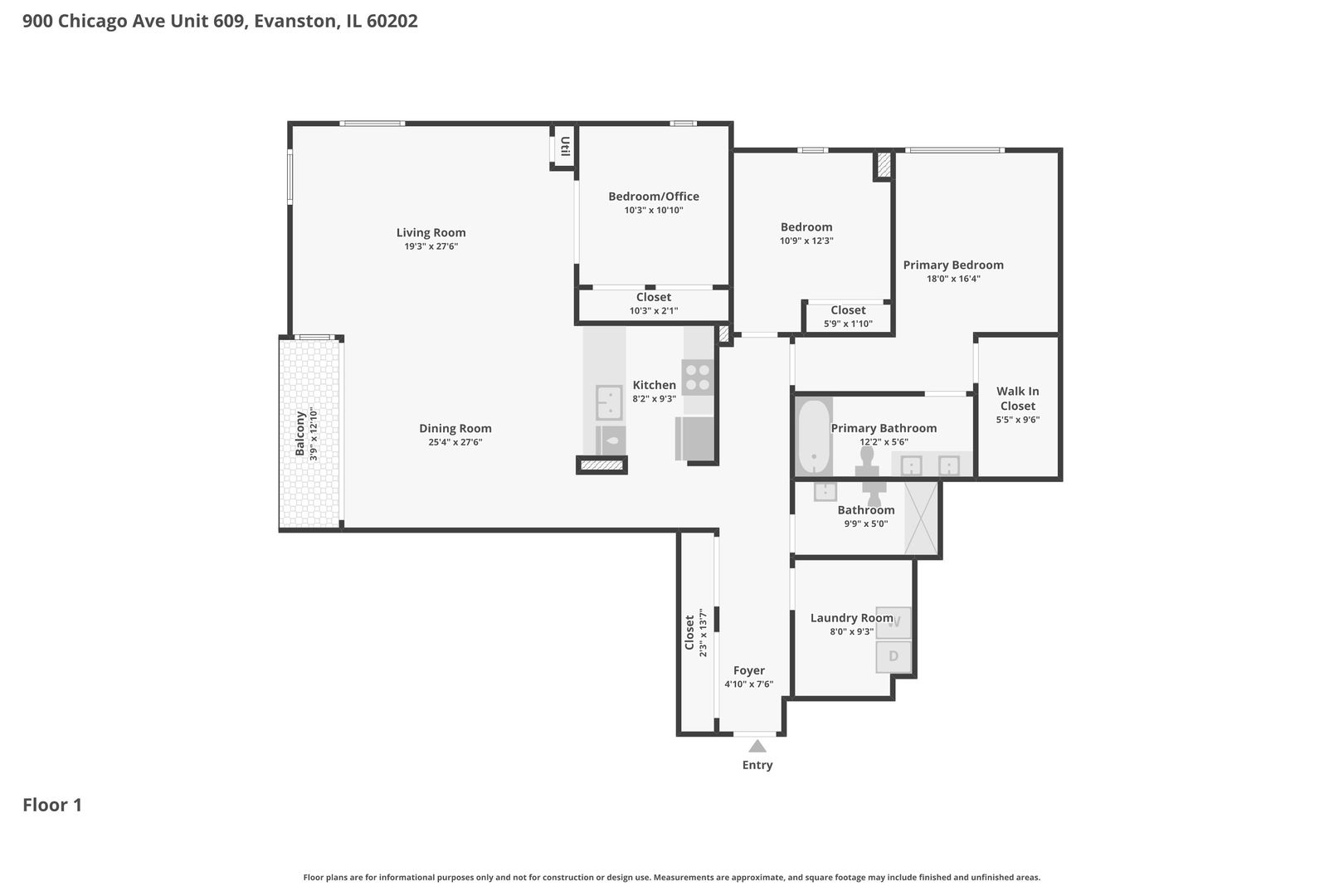 900 CHICAGO Avenue Unit: 609