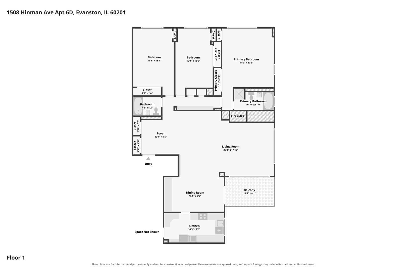 1508 Hinman Avenue Unit: 6D