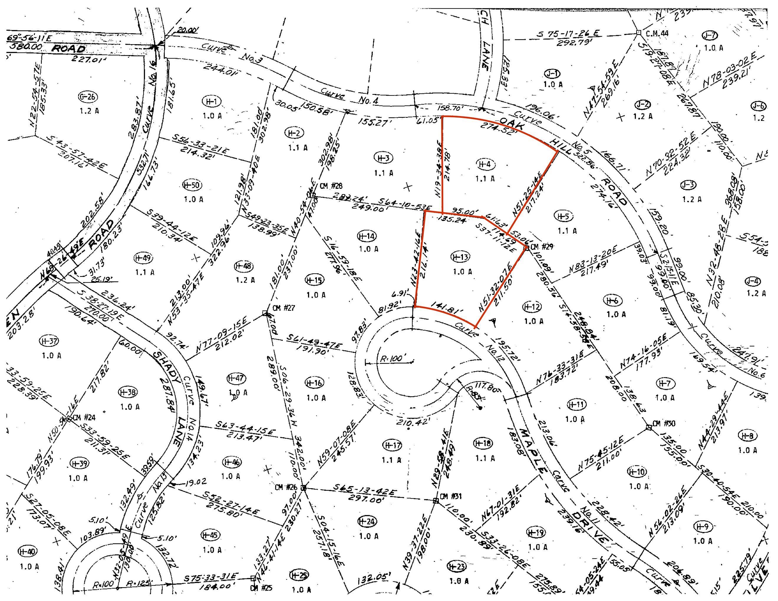 Oak Hill Road & Maple Drive Unit: H-4/H-13