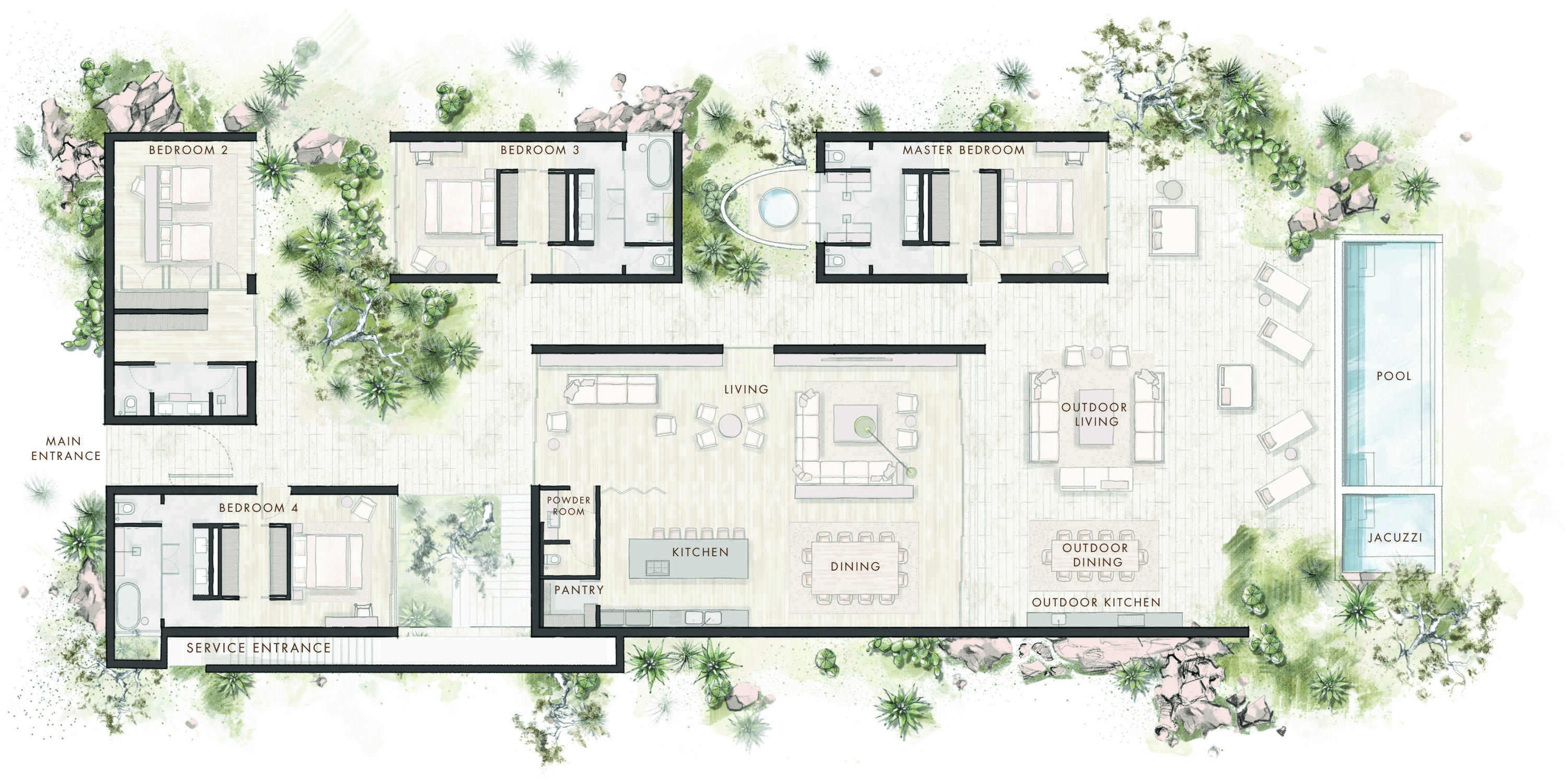 Park Hyatt Cabo del Sol, Villa 2, Cabo Corridor