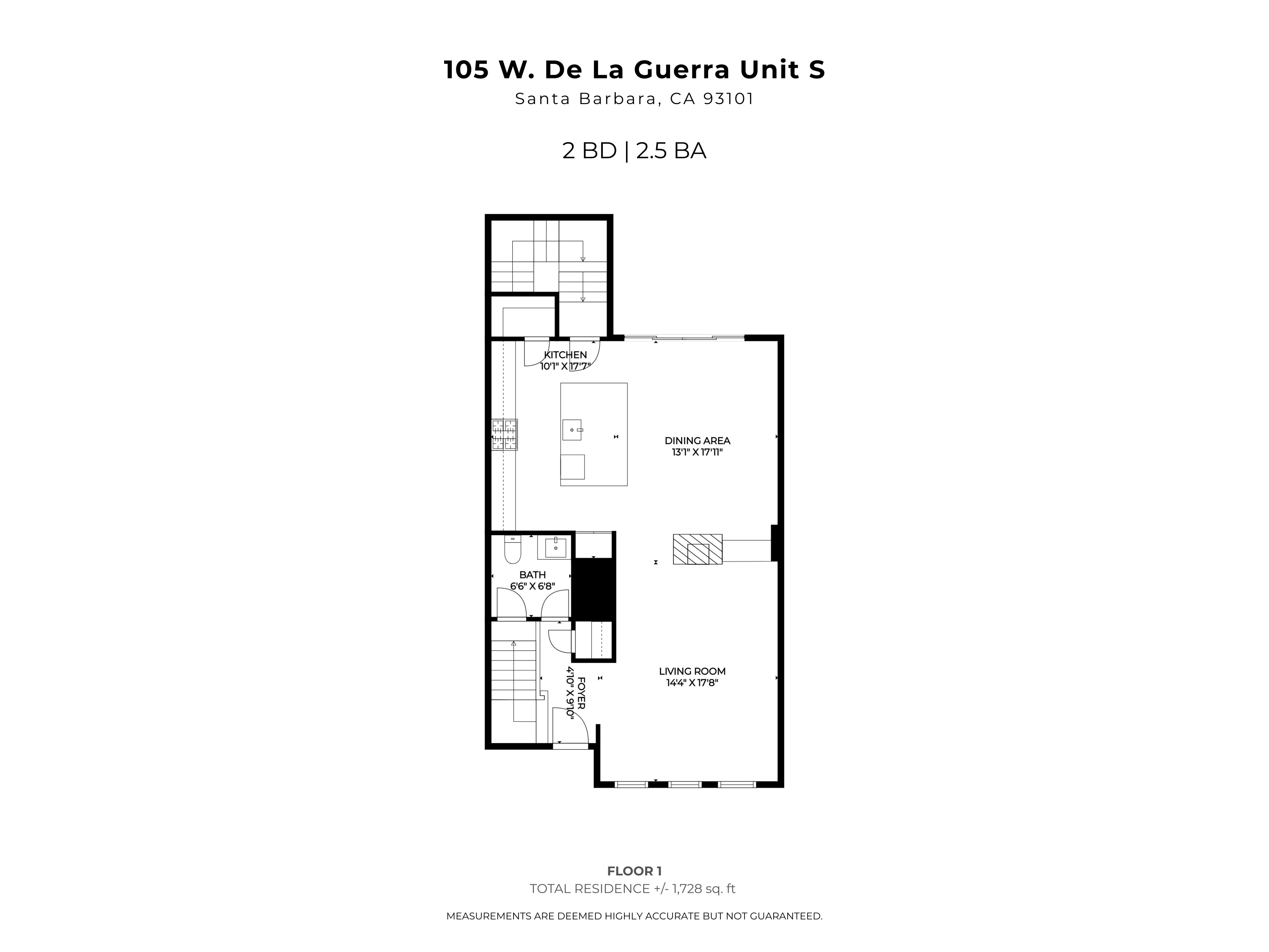 105 W De La Guerra Street, S