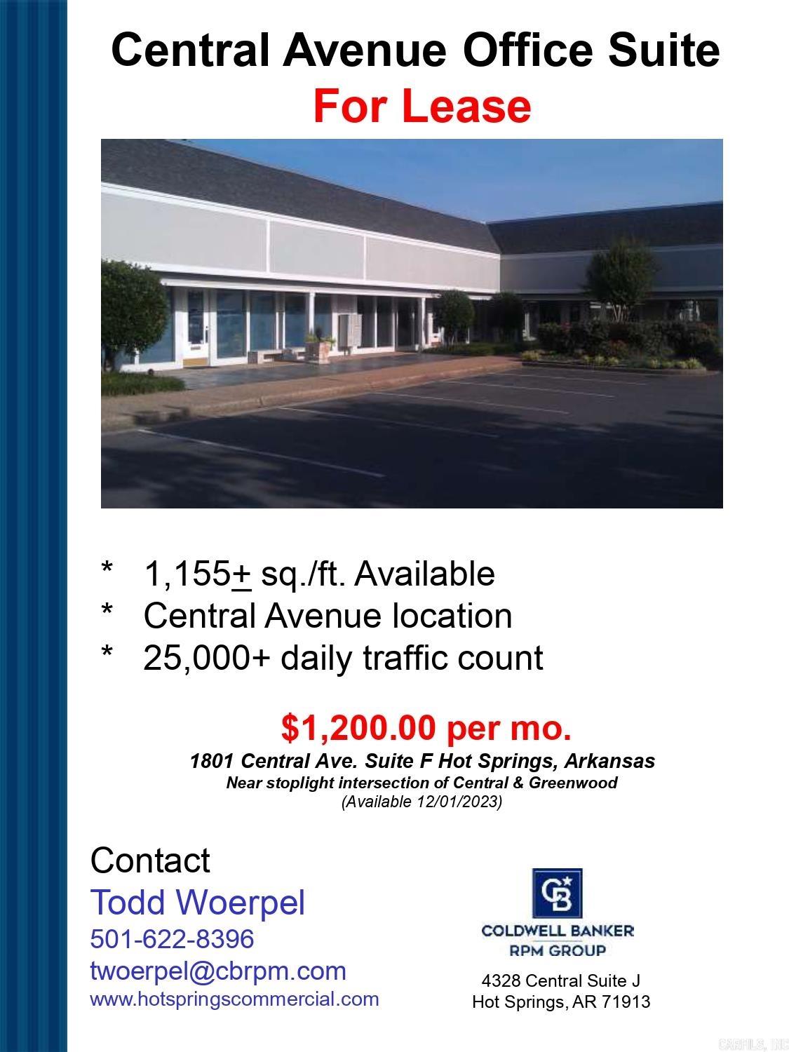 1801 Central Avenue Unit: Suite F