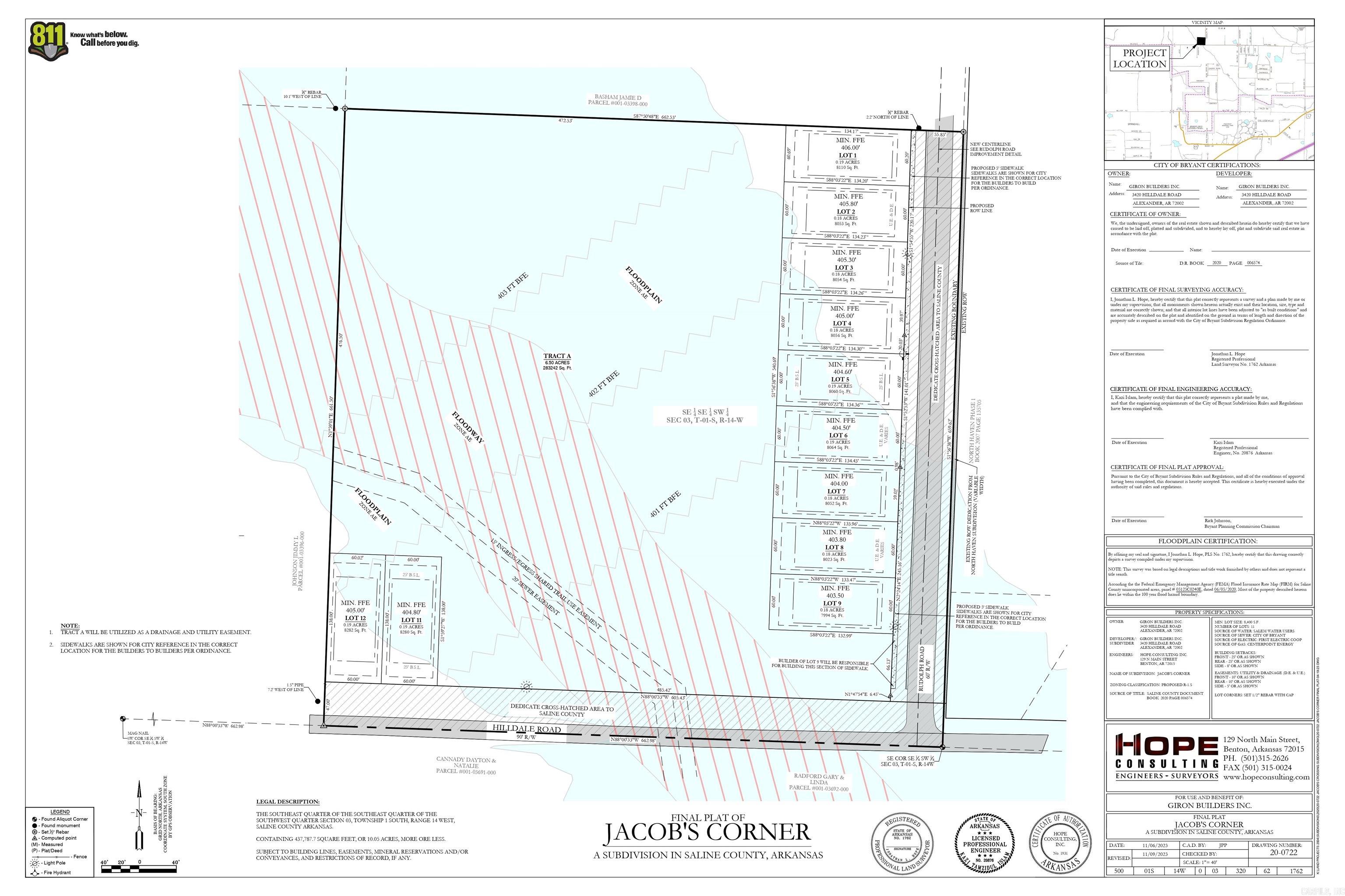 3324 Hilldale Road Unit: (Lots 11, 12 & Tract A)