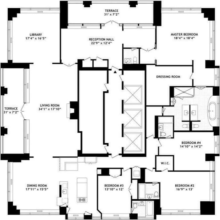 240 Riverside Boulevard PH-1