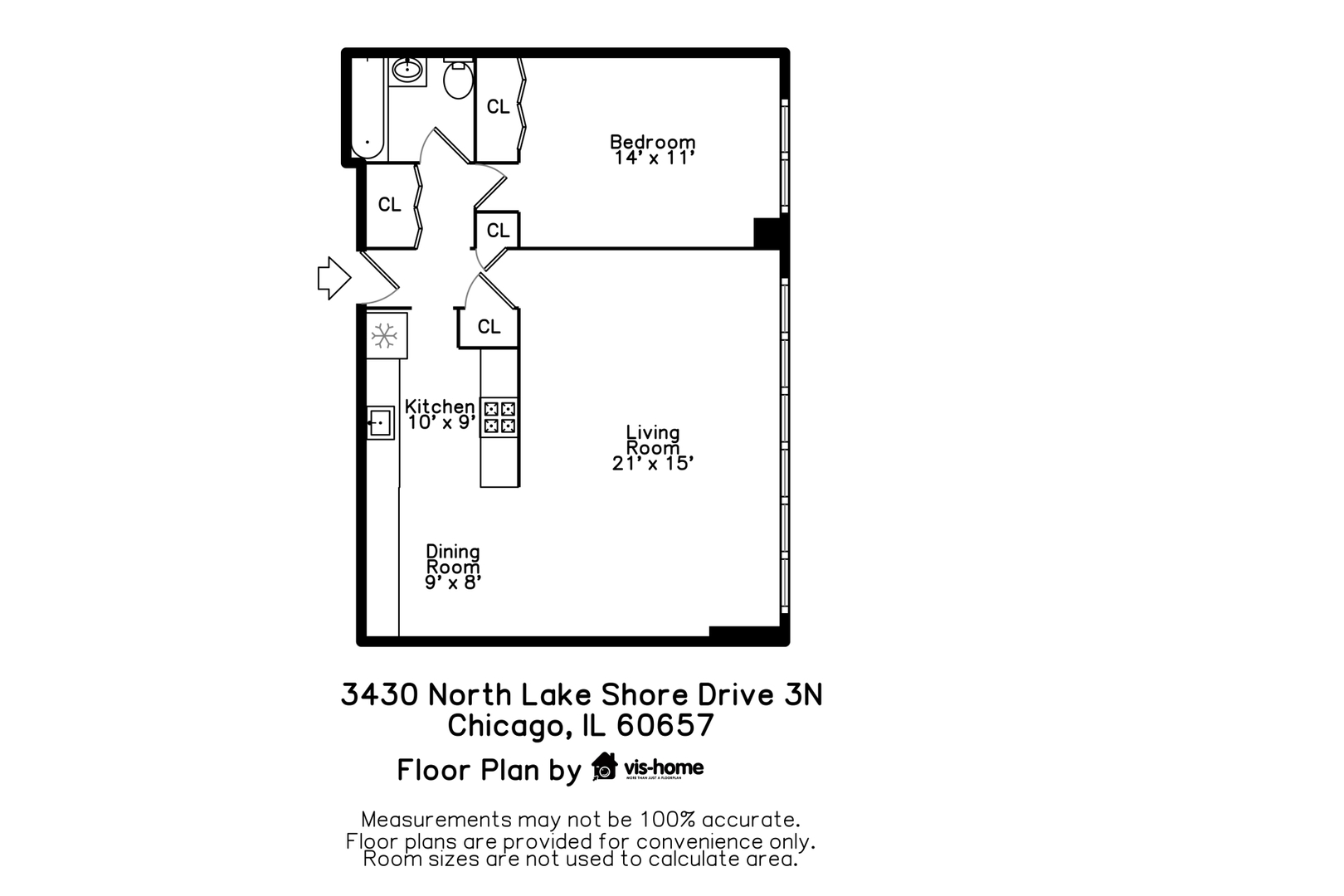 3430 N Lake Shore Drive Unit: 3N