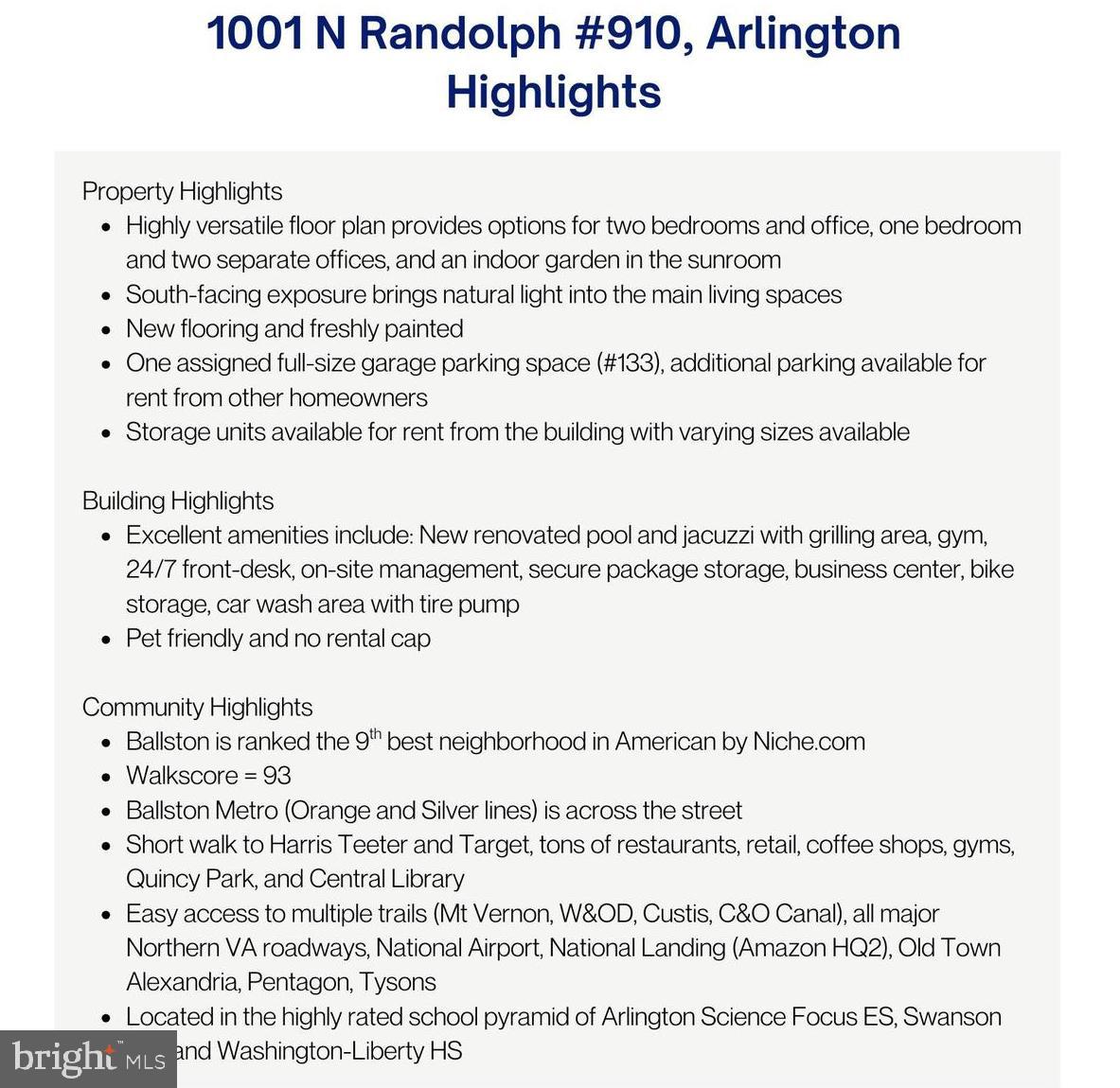 1001 N Randolph St #910