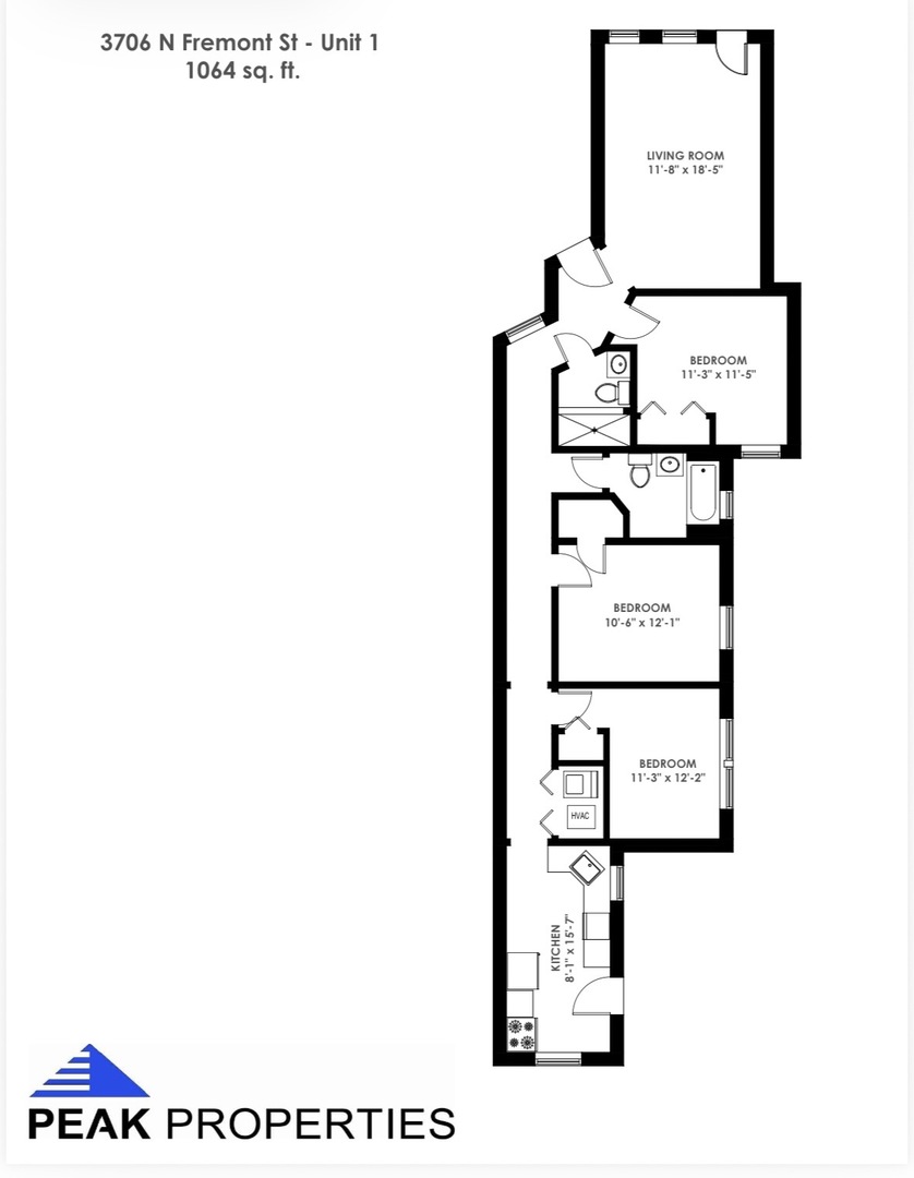 3706 N FREMONT Street Unit: 1