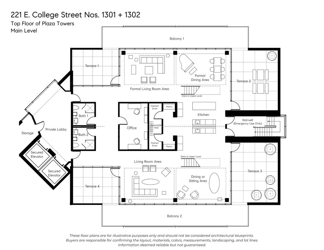 221 E College St Unit: Nos. 1301 +1302