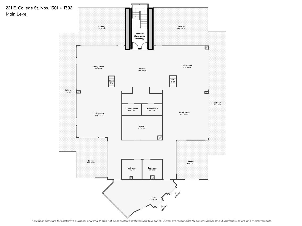 221 E College St Unit: Nos. 1301 +1302