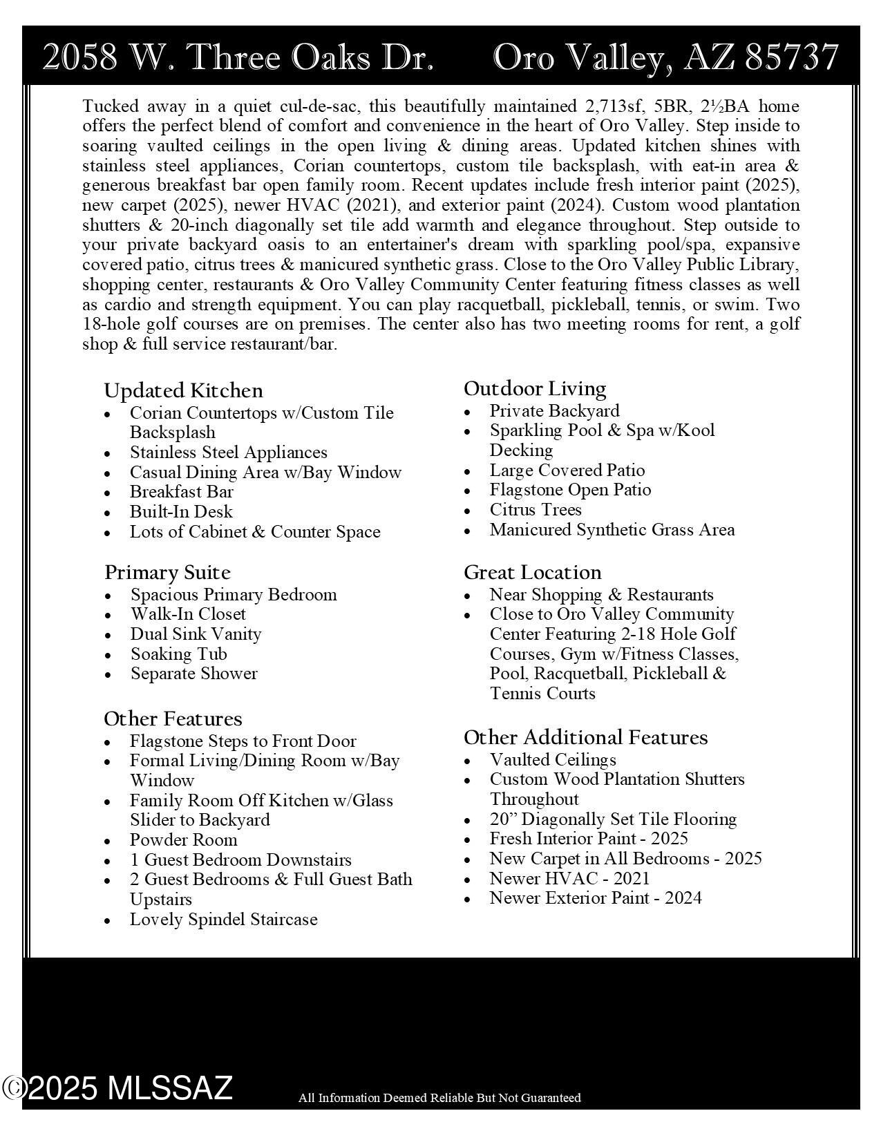 2058 W Three Oaks Drive