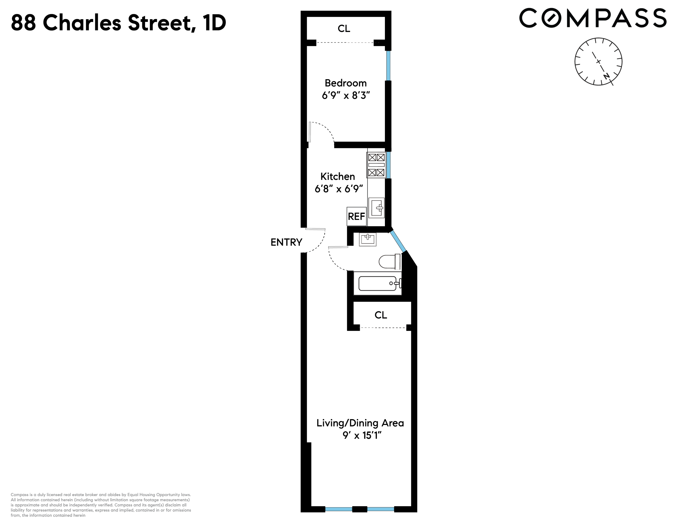 88 Charles Street 1D